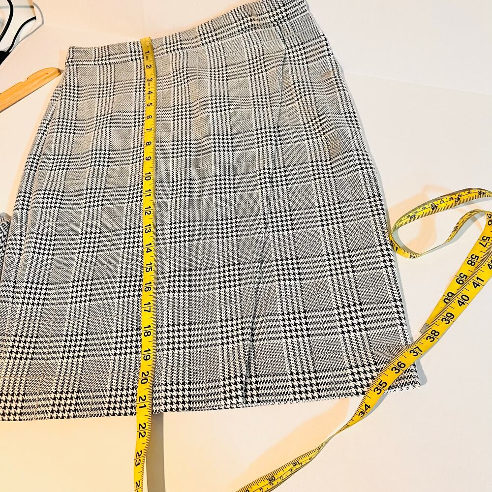 Ann Taylor Houndstooth Sleeve Top Faux Wrap Skirt Set Size S Small NEW - Picture 7 of 9